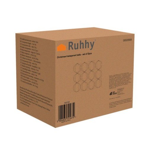 Bombki przezroczyste- zestaw 12szt Ruhhy 20508 Ruhhy
