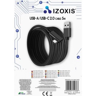 Kabel USB -A 2.0 5m C Izoxis 19911 Izoxis