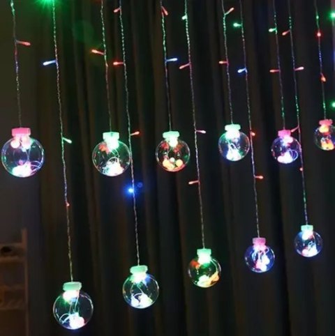 Kurtyna świetlna 108 LED USB multicolor KŚ19734 Iso Trade