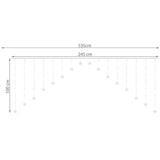 Kurtyna świetlna 136LED USB zimny biały KŚ19740 Iso Trade