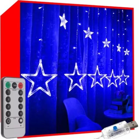Kurtyna świetlna 138 LED USB- zimny biały KŚ19752 Iso Trade Kurtyna świetlna 138 LED USB- zimny biały KŚ19752 Iso Trade
