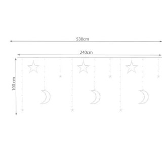 Kurtyna świetlna 138 LED USB- zimny biały KŚ19756 Iso Trade