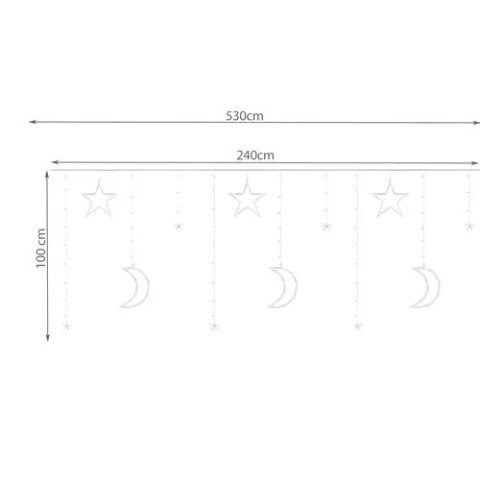 Kurtyna świetlna 138 LED USB- zimny biały KŚ19756 Iso Trade Kurtyna świetlna 138 LED USB- zimny biały KŚ19756 Iso Trade