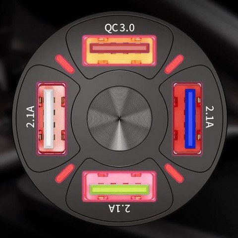 Ładowarka samochodowa 4x USB + kabel Xtrobb 19907 Xtrobb
