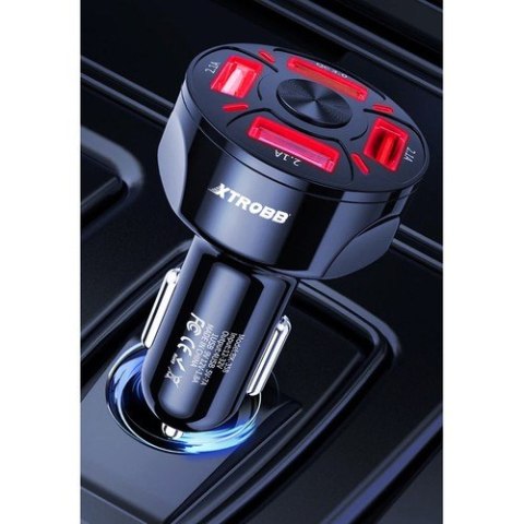 Ładowarka samochodowa 4x USB + kabel Xtrobb 19907 Xtrobb