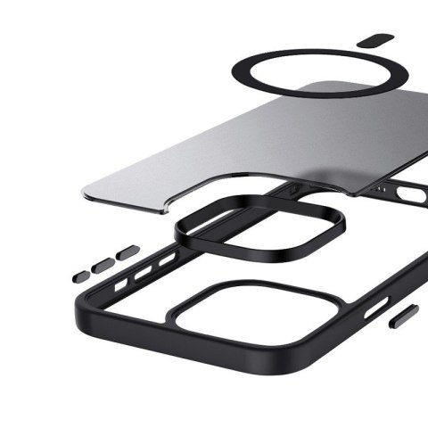 Etui Hybrid Frost MAG Cover iPhone 15 Plus MagSafe Czarne Etui Hybrid Frost MAG Cover iPhone 15 Plus MagSafe Czarne