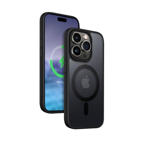 Etui Hybrid Frost MAG Cover iPhone 15 Pro MagSafe Czarne Etui Hybrid Frost MAG Cover iPhone 15 Pro MagSafe Czarne