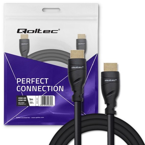 Kabel HDMI v2.1 Ultra High Speed 8K | 60Hz | 26AWG | 5m Złoty Kabel HDMI v2.1 Ultra High Speed 8K | 60Hz | 26AWG | 5m Złoty