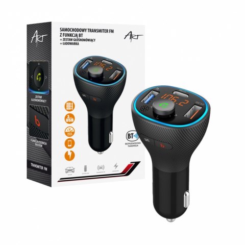 Transmiter samochodowy FM MP3 z funkcją BT, USB LCD FM-73 QC3.0 Transmiter samochodowy FM MP3 z funkcją BT, USB LCD FM-73 QC3.0