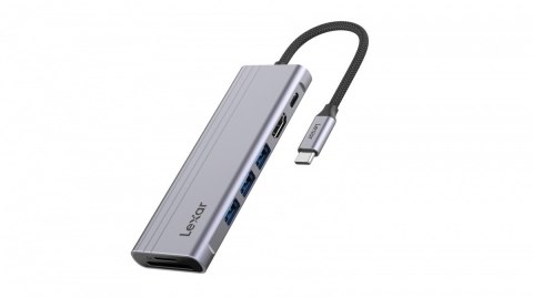 Hub 7-in-1 USB-C USB3.2 Gen1. Type-C, 3xUSB-A HDMI, SD, microSD slot. PD 100W Hub 7-in-1 USB-C USB3.2 Gen1. Type-C, 3xUSB-A HDMI, SD, microSD slot. PD 100W