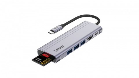 Hub 7-in-1 USB-C USB3.2 Gen1. Type-C, 3xUSB-A HDMI, SD, microSD slot. PD 100W Hub 7-in-1 USB-C USB3.2 Gen1. Type-C, 3xUSB-A HDMI, SD, microSD slot. PD 100W