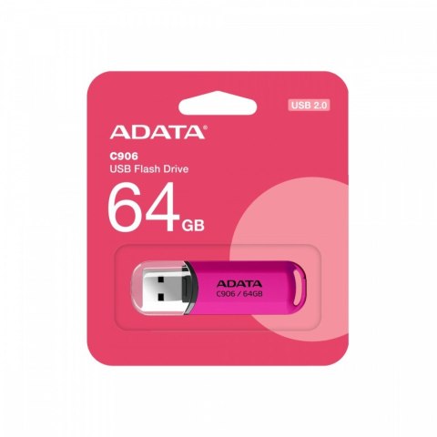 Pendrive C906 64GB USB2.0 różowy Pendrive C906 64GB USB2.0 różowy
