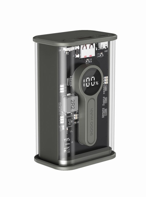 PowerBank Transparentny 9000 mAh QC3.0 Czarny PowerBank Transparentny 9000 mAh QC3.0 Czarny