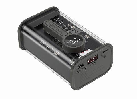 PowerBank Transparentny 9000 mAh QC3.0 Czarny PowerBank Transparentny 9000 mAh QC3.0 Czarny