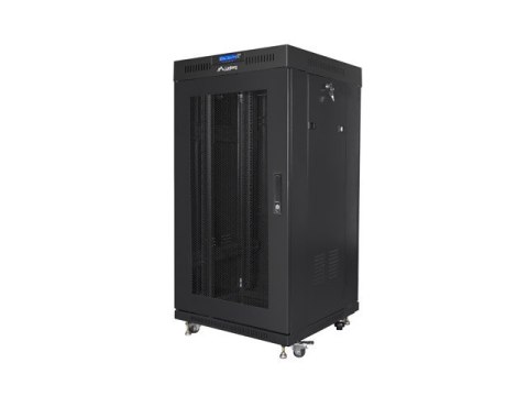 Szafa stojąca 19 cali 22U 600x600 drzwi perforowane LCD (Flat pack) V2 czarna Szafa stojąca 19 cali 22U 600x600 drzwi perforowane LCD (Flat pack) V2 czarna
