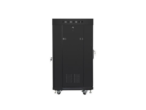 Szafa stojąca 19 cali 22U 600x600 drzwi perforowane LCD (Flat pack) V2 czarna Szafa stojąca 19 cali 22U 600x600 drzwi perforowane LCD (Flat pack) V2 czarna