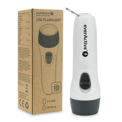 Latarka ręczna LED BASIC EL-100 100 lumenów Biała Latarka ręczna LED BASIC EL-100 100 lumenów Biała