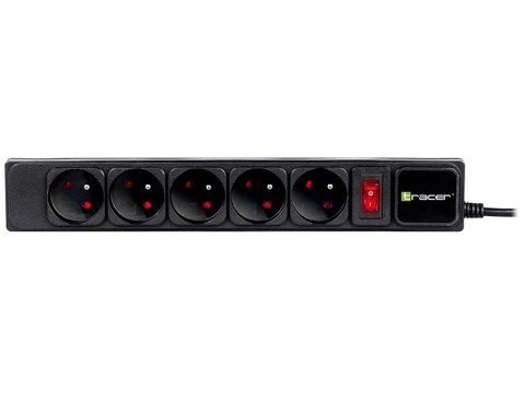 Listwa zasilającaPowerGear 5m Black 5 gniazd Listwa zasilającaPowerGear 5m Black 5 gniazd
