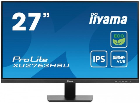Monitor 27 cali ProLite XU2763HSU-B1 IPS,100HZ,ECO,3ms,SLIM,HDMI,DP,2x USB3.2 TCO,EPEAT Monitor 27 cali ProLite XU2763HSU-B1 IPS,100HZ,ECO,3ms,SLIM,HDMI,DP,2x USB3.2 TCO,EPEAT