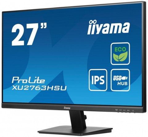Monitor 27 cali ProLite XU2763HSU-B1 IPS,100HZ,ECO,3ms,SLIM,HDMI,DP,2x USB3.2 TCO,EPEAT Monitor 27 cali ProLite XU2763HSU-B1 IPS,100HZ,ECO,3ms,SLIM,HDMI,DP,2x USB3.2 TCO,EPEAT