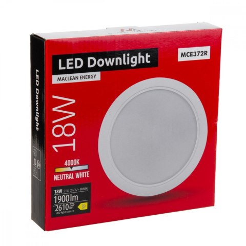 Panel LED sufitowy 18W 4000K MCE372R Panel LED sufitowy 18W 4000K MCE372R