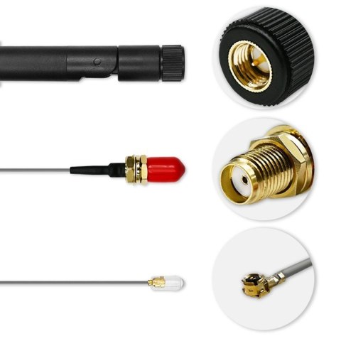 Antena Wi-Fi 2.4/2.5GHz | 5.1/5.8GHz | 5dBi | dookólna | wewnętrzna Antena Wi-Fi 2.4/2.5GHz | 5.1/5.8GHz | 5dBi | dookólna | wewnętrzna