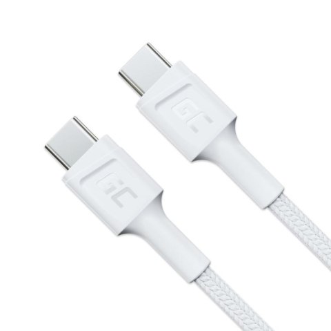 Kabel PowerStream USB-C do USB-C 2m, PD 60W, QC 3.0, biały Kabel PowerStream USB-C do USB-C 2m, PD 60W, QC 3.0, biały