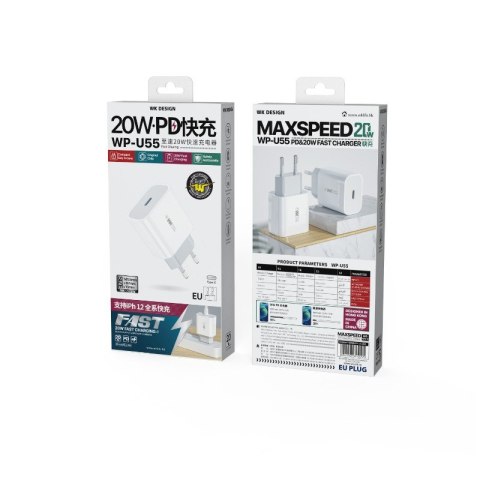 Ładowarka sieciowa USB-C Power Delivery Fast Charger 20W Ładowarka sieciowa USB-C Power Delivery Fast Charger 20W