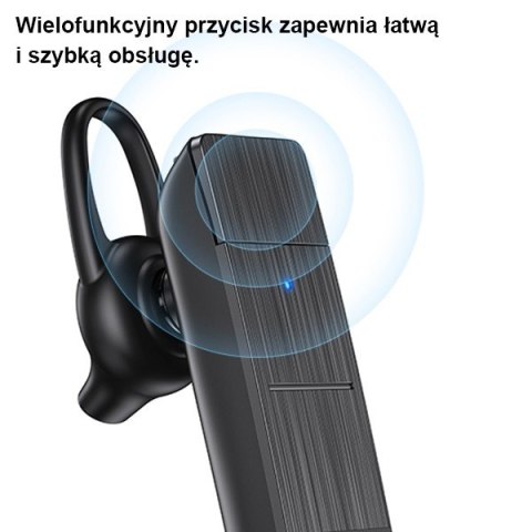 Słuchawka Bluetooth 5.0 BT2 mono Czarna Słuchawka Bluetooth 5.0 BT2 mono Czarna