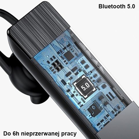 Słuchawka Bluetooth 5.0 BT2 mono Czarna Słuchawka Bluetooth 5.0 BT2 mono Czarna