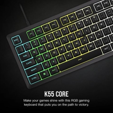 Klawiatura mechaniczna K55 Core RGB czarna Klawiatura mechaniczna K55 Core RGB czarna