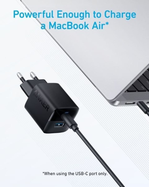 Ładowarka sieciowa 323 33W 1xUSB-A 1xUSB-C czarna Ładowarka sieciowa 323 33W 1xUSB-A 1xUSB-C czarna
