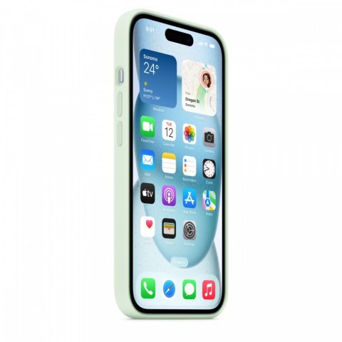 Etui silikonowe z MagSafe do iPhonea 15 - pastelowa mięta Etui silikonowe z MagSafe do iPhonea 15 - pastelowa mięta