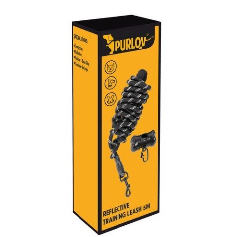Smycz treningowa odblaskowa 5m Purlov 21655 Purlov