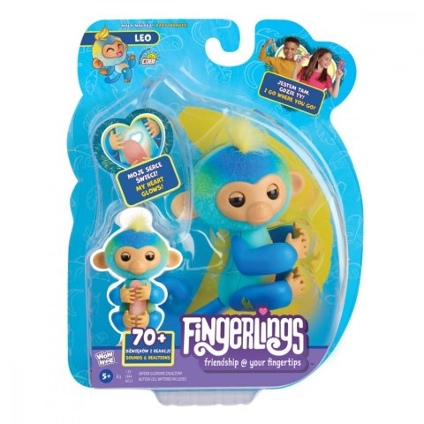 Figurka interaktywna Fingerlings Małpka Niebieska Leo Figurka interaktywna Fingerlings Małpka Niebieska Leo