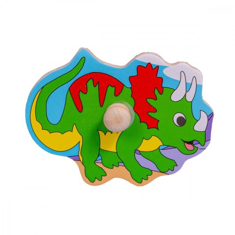 Układanka drewniana Dinozaur uchwyty Układanka drewniana Dinozaur uchwyty