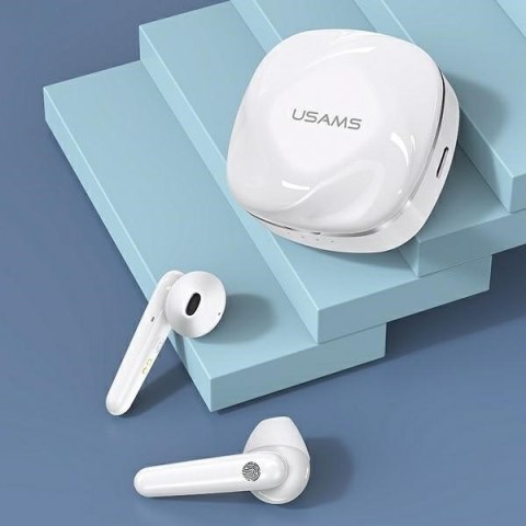 Słuchawki Bluetooth TWS 5.0 SD Series białe BHUSD01 Słuchawki Bluetooth TWS 5.0 SD Series białe BHUSD01