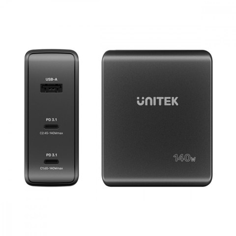 Ładowarka Sieciowa GAN 3 Porty 2x USB-C 1x USB-A 140W; P1115A Ładowarka Sieciowa GAN 3 Porty 2x USB-C 1x USB-A 140W; P1115A