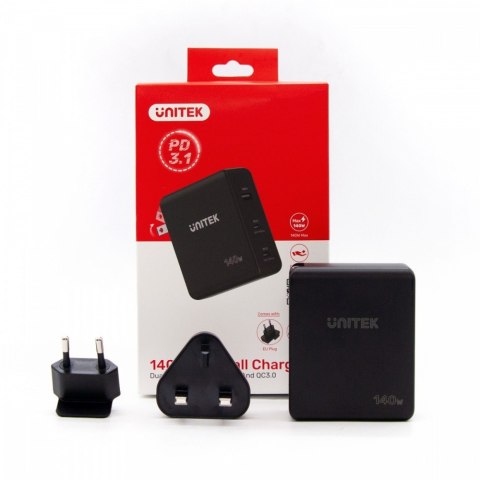 Ładowarka Sieciowa GAN 3 Porty 2x USB-C 1x USB-A 140W; P1115A Ładowarka Sieciowa GAN 3 Porty 2x USB-C 1x USB-A 140W; P1115A