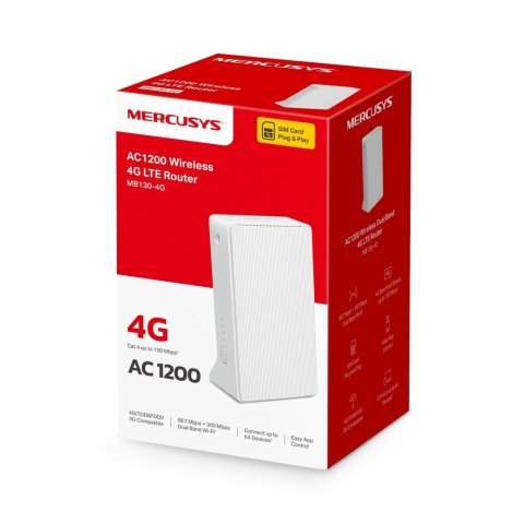 Mercusys MB130-4G 4G LTE Router AC1200 Mercusys MB130-4G 4G LTE Router AC1200