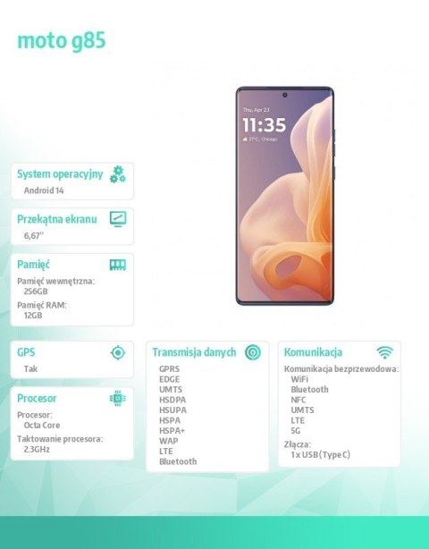 Smartfon moto g85 5G 12/256 GB surf the web Smartfon moto g85 5G 12/256 GB surf the web