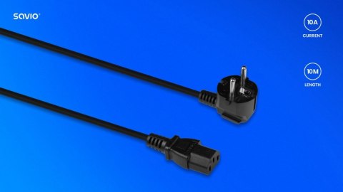Kabel zasilający CEE 7/7 (E/F) - IEC C13, 10 m, CL-182 Kabel zasilający CEE 7/7 (E/F) - IEC C13, 10 m, CL-182