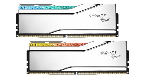 Pamięć PC - DDR5 32GB (2x16GB) Trident Z5 Royal RGB 7200MHz CL34 XMP3 Srebrna Pamięć PC - DDR5 32GB (2x16GB) Trident Z5 Royal RGB 7200MHz CL34 XMP3 Srebrna
