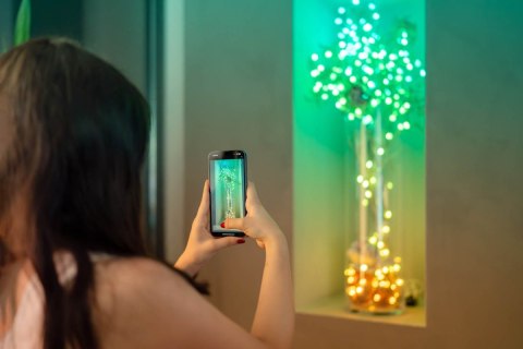 Inteligentne lampki dekoracyjne Strings USB-C (Candies) 100 LED RGB, perły, przezroczysty przewód, 6 m Inteligentne lampki dekoracyjne Strings USB-C (Candies) 100 LED RGB, perły, przezroczysty przewód, 6 m
