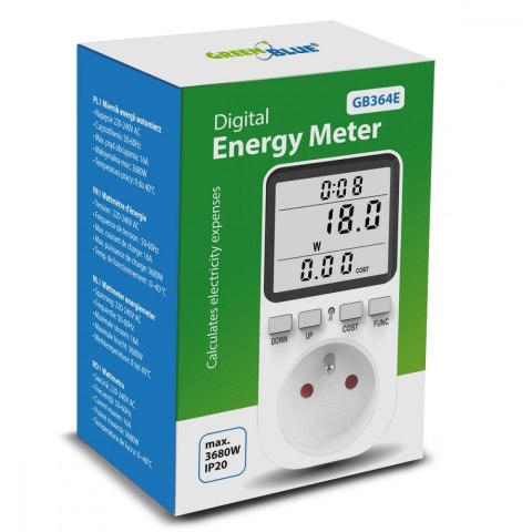 Miernik energii watomierz GB364 E Miernik energii watomierz GB364 E