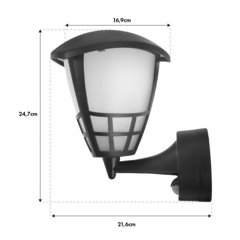 Kinkiet z czujnikiem ruchu IP65 MCE518 B Kinkiet z czujnikiem ruchu IP65 MCE518 B