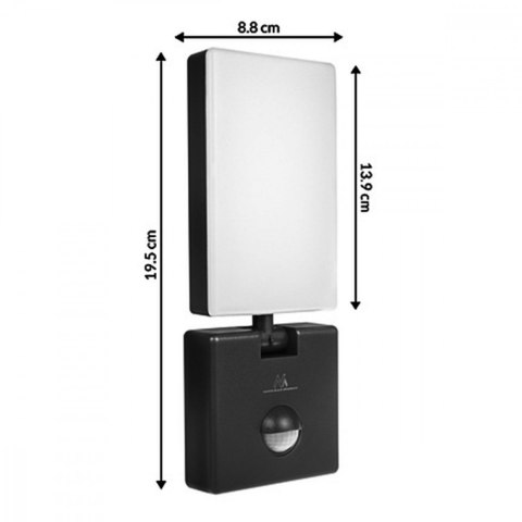 Lampa LED z czujnikiem ruchu MCE516 B 10W IP65 Lampa LED z czujnikiem ruchu MCE516 B 10W IP65