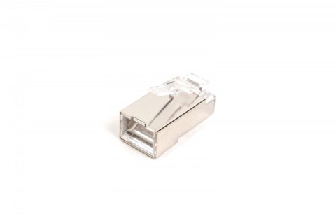 Wtyk RJ45 (8P8C) przelotowy, kat.5e, ekranowany, AWG 26-24, opakowanie 100 sztuk Wtyk RJ45 (8P8C) przelotowy, kat.5e, ekranowany, AWG 26-24, opakowanie 100 sztuk