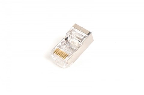 Wtyk RJ45 (8P8C) przelotowy, kat.5e, ekranowany, AWG 26-24, opakowanie 100 sztuk Wtyk RJ45 (8P8C) przelotowy, kat.5e, ekranowany, AWG 26-24, opakowanie 100 sztuk