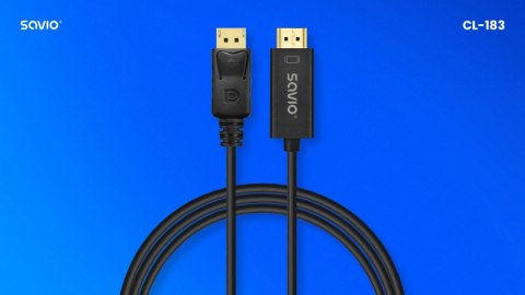 Kabel Display Port do HDMI 1,5m, CL-183 Kabel Display Port do HDMI 1,5m, CL-183